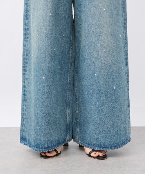 RIVE DROITE(リヴドロワ)の「【à Nice (ア ・ニース)】ビジューデニム(デニムパンツ・レディース・ブルー・36/38)」の3枚目の写真