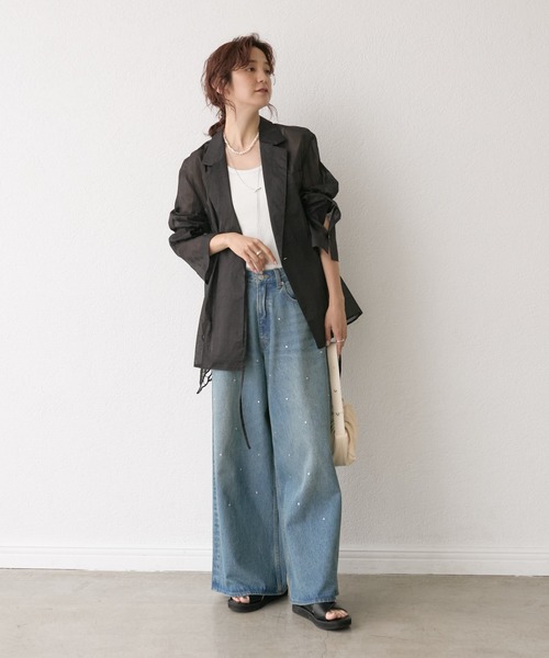 RIVE DROITE(リヴドロワ)の「【à Nice (ア ・ニース)】ビジューデニム(デニムパンツ・レディース・ブルー・36/38)」の17枚目の写真