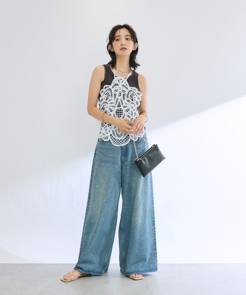 RIVE DROITE(リヴドロワ)の「【à Nice (ア ・ニース)】ビジューデニム(デニムパンツ・レディース・ブルー・36/38)」の19枚目の写真