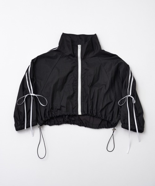 OLIVE des OLIVE（オリーブデオリーブ）の「リボンライン5分袖シアブルゾン　1041070150（ブルゾン・レディース・オフホワイト/ブラック・FREE）」の17枚目の写真