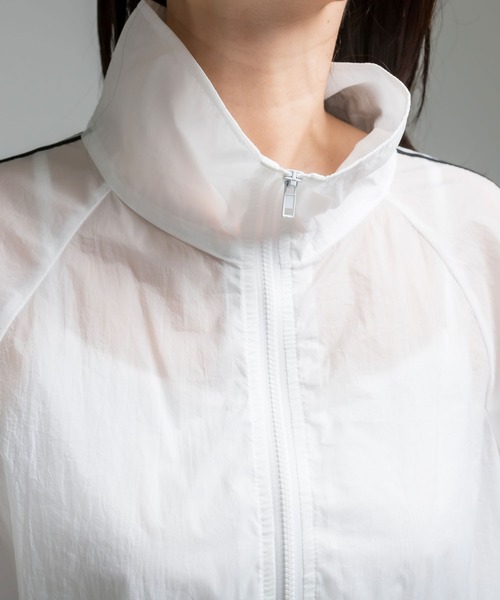 OLIVE des OLIVE（オリーブデオリーブ）の「リボンライン5分袖シアブルゾン　1041070150（ブルゾン・レディース・オフホワイト/ブラック・FREE）」の14枚目の写真