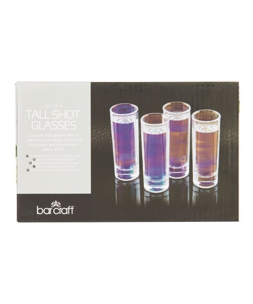バークラフト/レインボー トール ショットグラス 60ml 4個セット