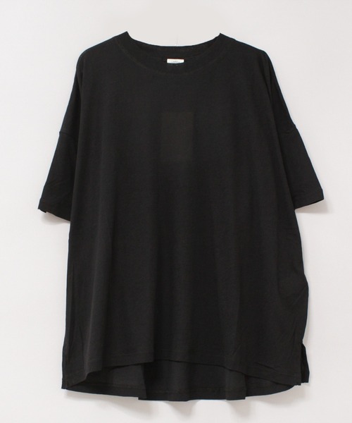 RNA-N(アールエヌエーエヌ)の「M2231 100/天竺オーバー半袖T(Tシャツ/カットソー・レディース・ブルー/オレンジ/ブラック・MEDIUM)」の1枚目の写真