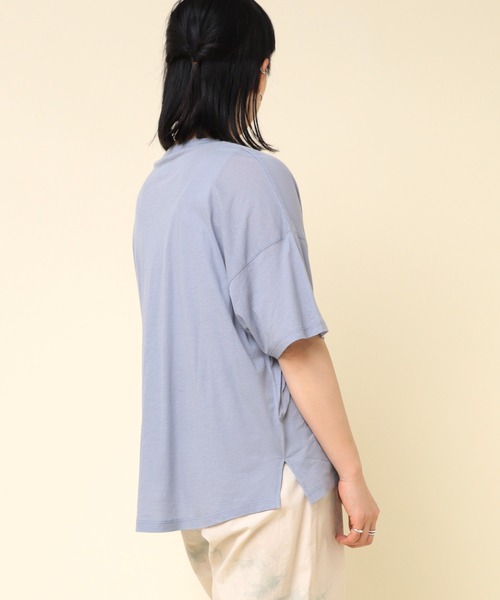 RNA-N(アールエヌエーエヌ)の「M2231 100/天竺オーバー半袖T(Tシャツ/カットソー・レディース・ブルー/オレンジ/ブラック・MEDIUM)」の7枚目の写真