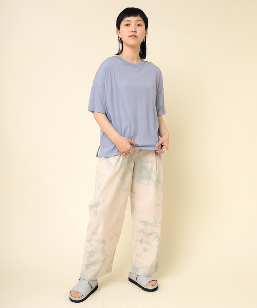 RNA-N(アールエヌエーエヌ)の「M2231 100/天竺オーバー半袖T(Tシャツ/カットソー・レディース・ブルー/オレンジ/ブラック・MEDIUM)」の9枚目の写真