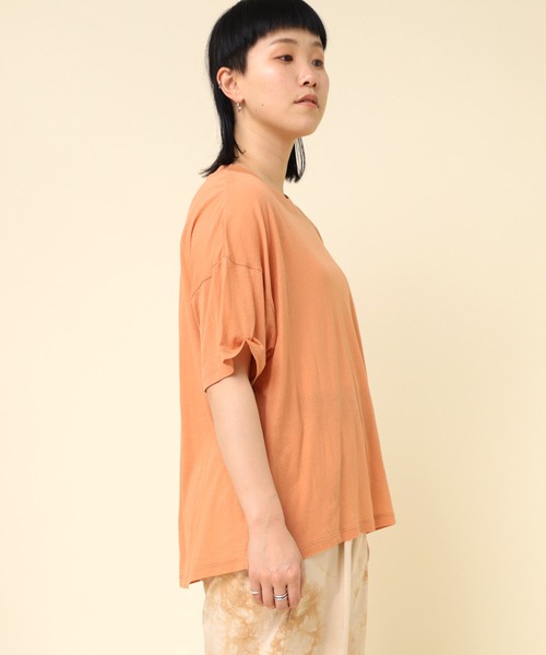 RNA-N(アールエヌエーエヌ)の「M2231 100/天竺オーバー半袖T(Tシャツ/カットソー・レディース・ブルー/オレンジ/ブラック・MEDIUM)」の13枚目の写真