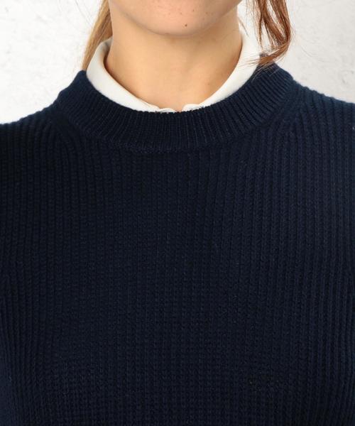 green label relaxing（グリーンレーベルリラクシング）の「KF HandWash FLC カタアゼ ニット ベスト◆（ベスト・レディース・ネイビー/オフホワイト・フリー）」の9枚目の写真