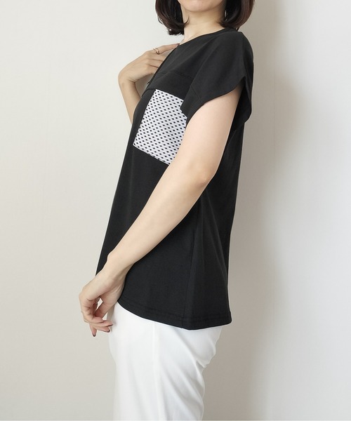 Virca(ヴィルカ)の「ドビー切替プルオーバー(Tシャツ/カットソー・レディース・ブルー/オフホワイト/ブラック・38)」の10枚目の写真