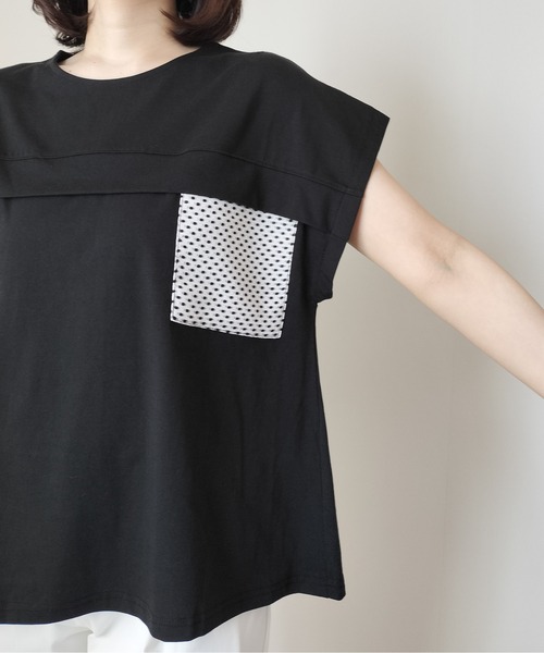 Virca(ヴィルカ)の「ドビー切替プルオーバー(Tシャツ/カットソー・レディース・ブルー/オフホワイト/ブラック・38)」の22枚目の写真