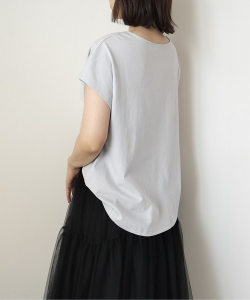 Virca(ヴィルカ)の「ドビー切替プルオーバー(Tシャツ/カットソー・レディース・ブルー/オフホワイト/ブラック・38)」の5枚目の写真