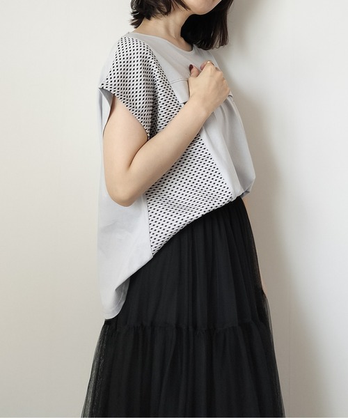 Virca(ヴィルカ)の「ドビー切替プルオーバー(Tシャツ/カットソー・レディース・ブルー/オフホワイト/ブラック・38)」の7枚目の写真