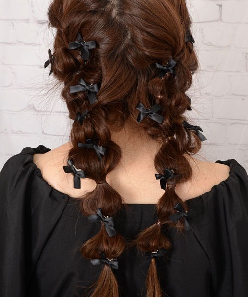 VIBGYOR Women(ヴィブジョー ウィメン)の「【float】ミニリボン ミニヘアクリップ【16個セット/6色展開/イベント/発表会/ヘアアレンジ】(バレッタ/ヘアクリップ・レディース・パープル/ホワイト/ブラック/レッド/ブルー/アイボリー・FREE)」の14枚目の写真