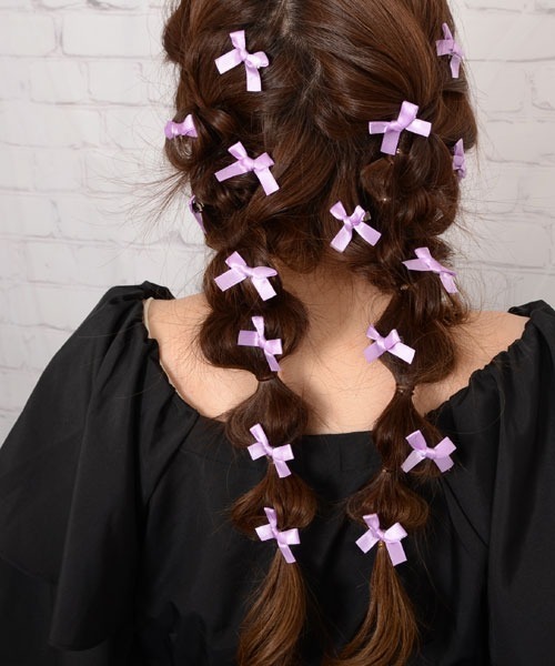 VIBGYOR Women(ヴィブジョー ウィメン)の「【float】ミニリボン ミニヘアクリップ【16個セット/6色展開/イベント/発表会/ヘアアレンジ】(バレッタ/ヘアクリップ・レディース・パープル/ホワイト/ブラック/レッド/ブルー/アイボリー・FREE)」の17枚目の写真