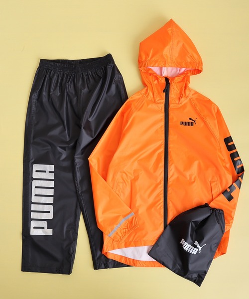【高校自転車通学用】PUMA オレンジ レインウェア Ｌサイズ 高校自転車通学用】PUMA オレンジ レインウェア Lサイズ