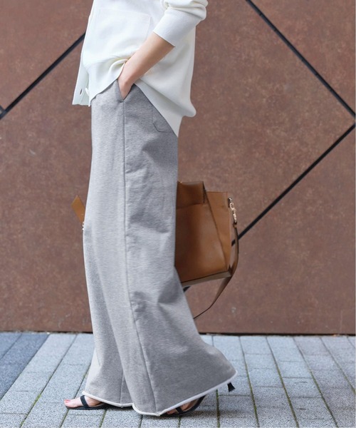 Spick & Span（スピックアンドスパン）の「≪追加2≫スウェットルーズパンツ（スウェットパンツ・レディース・ブラック/ライトグレー・36/38）」の7枚目の写真