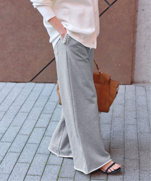 Spick & Span（スピックアンドスパン）の「≪追加2≫スウェットルーズパンツ（スウェットパンツ・レディース・ブラック/ライトグレー・36/38）」の12枚目の写真