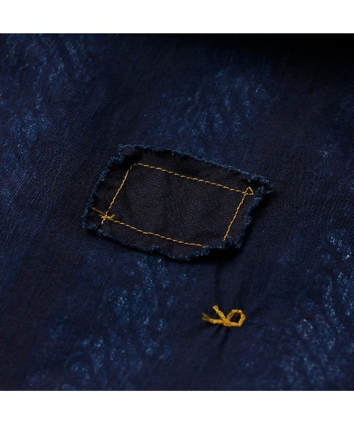 45R（フォーティファイブアール）の「バティックプリントのシャーリング馬ドレス（インディゴ）（ワンピース・レディース・インディゴブルー・FREE）」の13枚目の写真