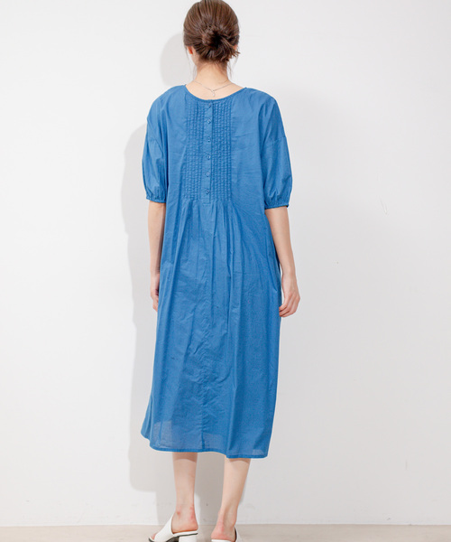 Jayro(ジャイロ)の「インド綿タックロングワンピース(ワンピース・レディース・ピンク/ブラック/ブルー・M)」の10枚目の写真