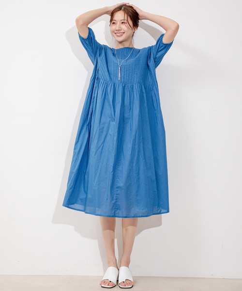 Jayro(ジャイロ)の「インド綿タックロングワンピース(ワンピース・レディース・ピンク/ブラック/ブルー・M)」の11枚目の写真