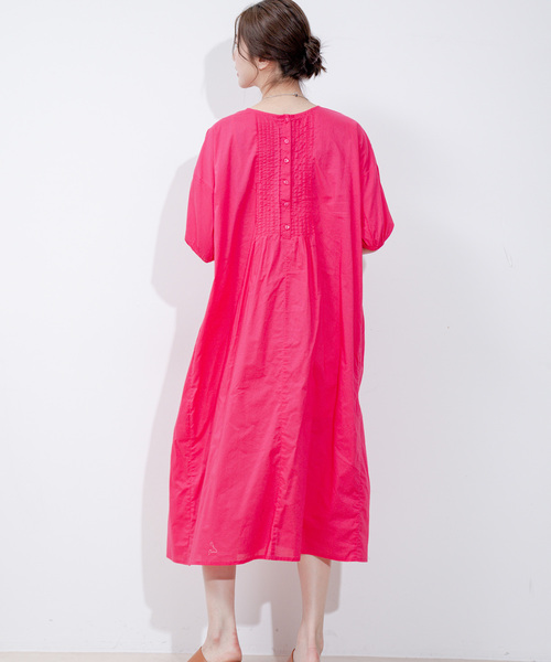 Jayro(ジャイロ)の「インド綿タックロングワンピース(ワンピース・レディース・ピンク/ブラック/ブルー・M)」の14枚目の写真