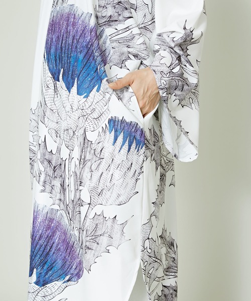 カヤ(カヤ)の「【カヤ】薊乃ワンピース(ワンピース・レディース・ホワイト×ブルー/パープル系その他/スミクロ・FREE)」の11枚目の写真