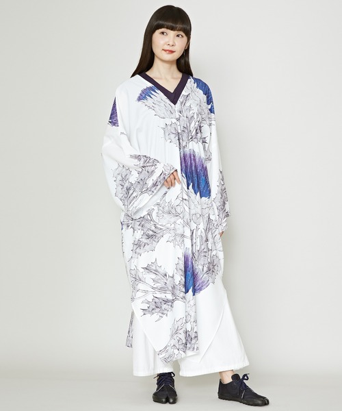 カヤ(カヤ)の「【カヤ】薊乃ワンピース(ワンピース・レディース・ホワイト×ブルー/パープル系その他/スミクロ・FREE)」の5枚目の写真