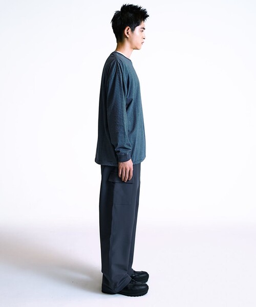 City Ambient Products（シティアンビエントプロダクツ）の「City Ambient Products: SHELTECH(R) マイクロボーダー 長袖Tシャツ（Tシャツ/カットソー・メンズ・チャコールグレー/ブラック・LARGE/MEDIUM/SMALL）」の6枚目の写真