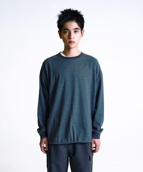 City Ambient Products（シティアンビエントプロダクツ）の「City Ambient Products: SHELTECH(R) マイクロボーダー 長袖Tシャツ（Tシャツ/カットソー・メンズ・チャコールグレー/ブラック・LARGE/MEDIUM/SMALL）」の7枚目の写真