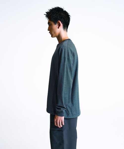 City Ambient Products（シティアンビエントプロダクツ）の「City Ambient Products: SHELTECH(R) マイクロボーダー 長袖Tシャツ（Tシャツ/カットソー・メンズ・チャコールグレー/ブラック・LARGE/MEDIUM/SMALL）」の8枚目の写真