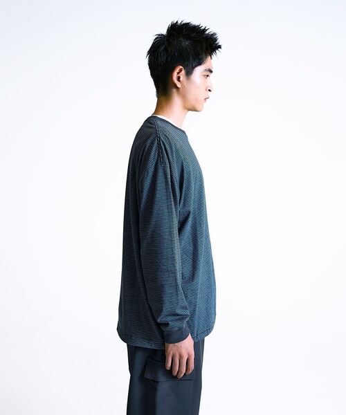 City Ambient Products（シティアンビエントプロダクツ）の「City Ambient Products: SHELTECH(R) マイクロボーダー 長袖Tシャツ（Tシャツ/カットソー・メンズ・チャコールグレー/ブラック・LARGE/MEDIUM/SMALL）」の10枚目の写真