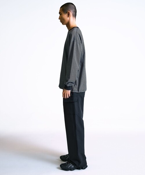 City Ambient Products（シティアンビエントプロダクツ）の「City Ambient Products: SHELTECH(R) マイクロボーダー 長袖Tシャツ（Tシャツ/カットソー・メンズ・チャコールグレー/ブラック・LARGE/MEDIUM/SMALL）」の12枚目の写真