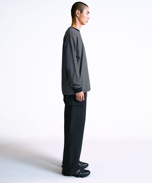 City Ambient Products（シティアンビエントプロダクツ）の「City Ambient Products: SHELTECH(R) マイクロボーダー 長袖Tシャツ（Tシャツ/カットソー・メンズ・チャコールグレー/ブラック・LARGE/MEDIUM/SMALL）」の14枚目の写真