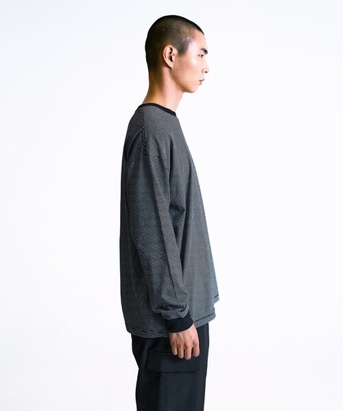 City Ambient Products（シティアンビエントプロダクツ）の「City Ambient Products: SHELTECH(R) マイクロボーダー 長袖Tシャツ（Tシャツ/カットソー・メンズ・チャコールグレー/ブラック・LARGE/MEDIUM/SMALL）」の18枚目の写真