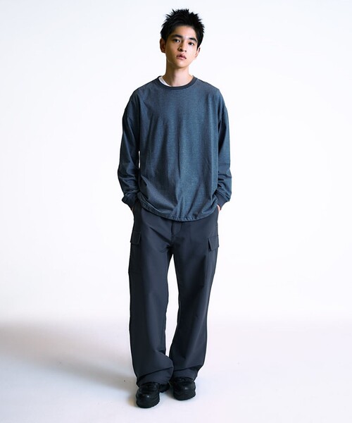 City Ambient Products（シティアンビエントプロダクツ）の「City Ambient Products: SHELTECH(R) マイクロボーダー 長袖Tシャツ（Tシャツ/カットソー・メンズ・チャコールグレー/ブラック・LARGE/MEDIUM/SMALL）」の19枚目の写真