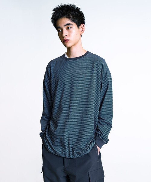 City Ambient Products（シティアンビエントプロダクツ）の「City Ambient Products: SHELTECH(R) マイクロボーダー 長袖Tシャツ（Tシャツ/カットソー・メンズ・チャコールグレー/ブラック・LARGE/MEDIUM/SMALL）」の20枚目の写真