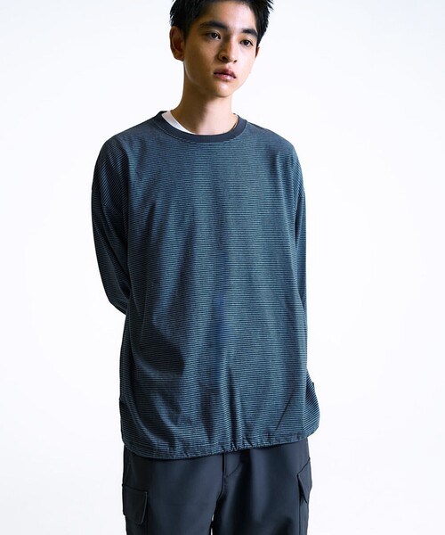 City Ambient Products（シティアンビエントプロダクツ）の「City Ambient Products: SHELTECH(R) マイクロボーダー 長袖Tシャツ（Tシャツ/カットソー・メンズ・チャコールグレー/ブラック・LARGE/MEDIUM/SMALL）」の21枚目の写真