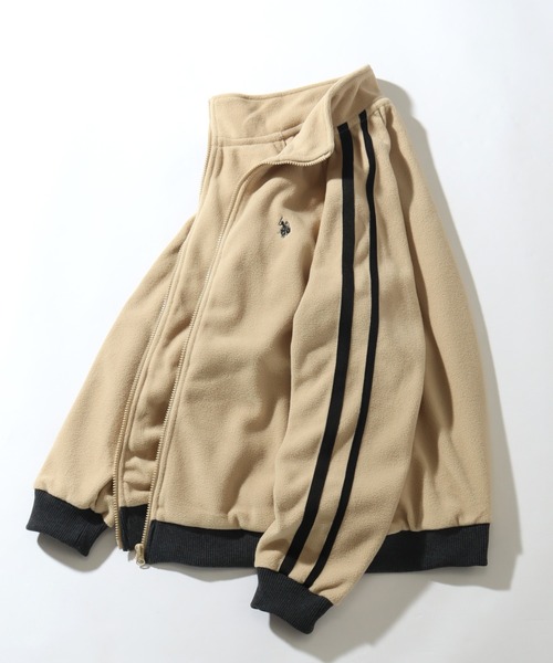 U.S. POLO ASSN.(ユーエスポロアッスン)の「【U.S. POLO ASSN./ユーエスポロアッスン】フリース トラックジャケット(ブルゾン・メンズ・杢グレー/ブラック/ベージュ/ネイビー・LL/M/L)」の10枚目の写真