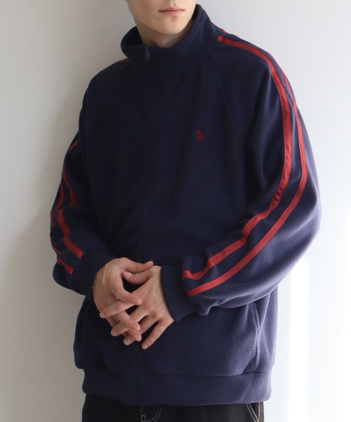 U.S. POLO ASSN.(ユーエスポロアッスン)の「【U.S. POLO ASSN./ユーエスポロアッスン】フリース トラックジャケット(ブルゾン・メンズ・杢グレー/ブラック/ベージュ/ネイビー・LL/M/L)」の20枚目の写真