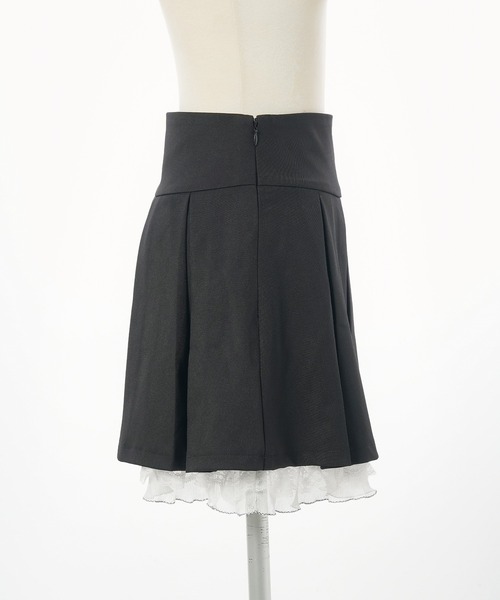 DearMyLoveRose(ディアマイラブローズ)の「レースフリルプリーツミニスカート(スカート・レディース・ブラック・MEDIUM/LARGE/SMALL/3L/LL)」の6枚目の写真