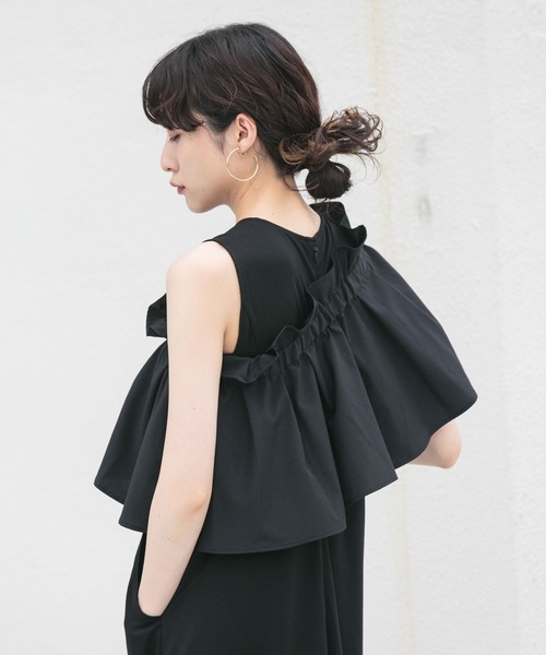 KBF（ケイビーエフ）の「ペプラムSETカットワンピース（ワンピース・レディース・カーキ/ボルドー/ブラック・ONE）」の4枚目の写真