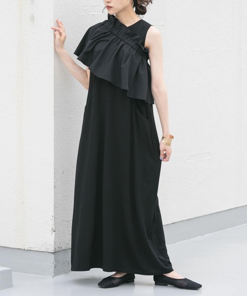 KBF（ケイビーエフ）の「ペプラムSETカットワンピース（ワンピース・レディース・カーキ/ボルドー/ブラック・ONE）」の7枚目の写真