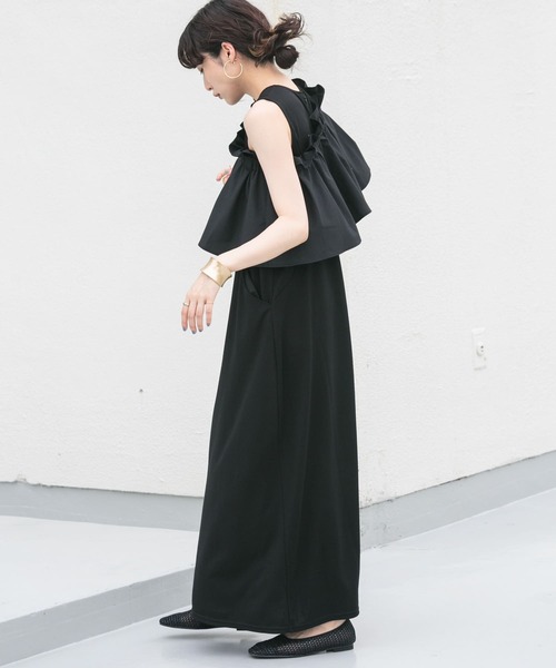 KBF（ケイビーエフ）の「ペプラムSETカットワンピース（ワンピース・レディース・カーキ/ボルドー/ブラック・ONE）」の10枚目の写真