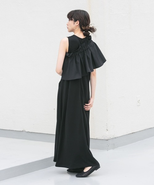 KBF（ケイビーエフ）の「ペプラムSETカットワンピース（ワンピース・レディース・カーキ/ボルドー/ブラック・ONE）」の12枚目の写真