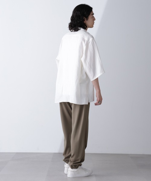 NANO universe（ナノユニバース）の「「モダンコンフォートシリーズ」スリムイージーピンタックパンツ（その他パンツ・メンズ・グレイッシュベージュ/ブラック/ネイビー/チャコール・L/M/S）」の10枚目の写真