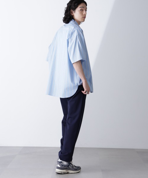 NANO universe（ナノユニバース）の「「モダンコンフォートシリーズ」スリムイージーピンタックパンツ（その他パンツ・メンズ・グレイッシュベージュ/ブラック/ネイビー/チャコール・L/M/S）」の14枚目の写真