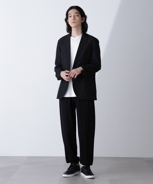 NANO universe（ナノユニバース）の「「モダンコンフォートシリーズ」スリムイージーピンタックパンツ（その他パンツ・メンズ・グレイッシュベージュ/ブラック/ネイビー/チャコール・L/M/S）」の17枚目の写真