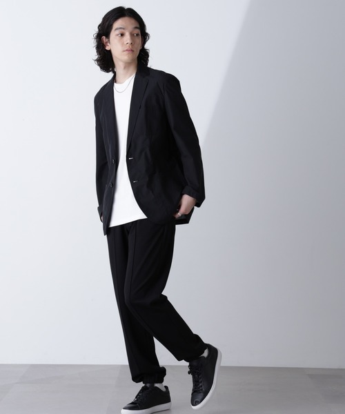 NANO universe（ナノユニバース）の「「モダンコンフォートシリーズ」スリムイージーピンタックパンツ（その他パンツ・メンズ・グレイッシュベージュ/ブラック/ネイビー/チャコール・L/M/S）」の18枚目の写真