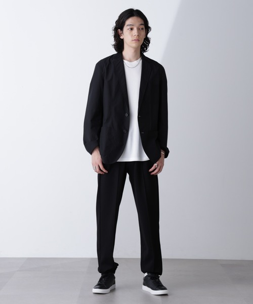 NANO universe（ナノユニバース）の「「モダンコンフォートシリーズ」スリムイージーピンタックパンツ（その他パンツ・メンズ・グレイッシュベージュ/ブラック/ネイビー/チャコール・L/M/S）」の16枚目の写真