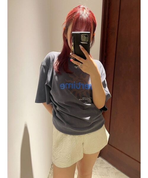 EVRIS(エヴリス)の「OVER TIMEグラフィックBIG Tシャツ(Tシャツ/カットソー・レディース・ホワイト/グレー/ブラック・FREE)」の13枚目の写真