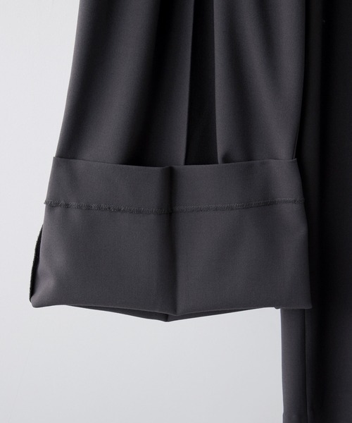 パンツ detachable design wide flare slacks VELNUS】Double tuck design wide flare slacks/ダブルタック